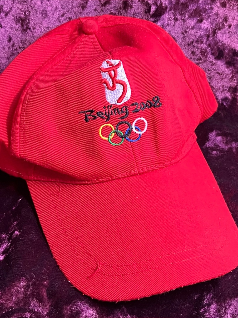 Beijing 2008 Olympics Red Baseball Cap